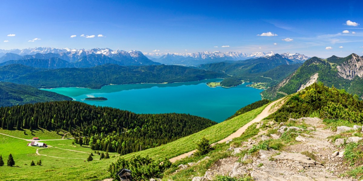 Jochberg mit Walchensee, © Shutterstock Jochberg mit Walchensee, © Shutterstock