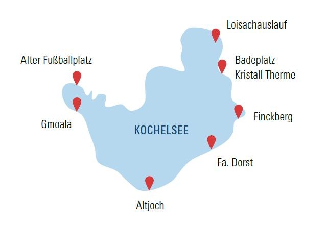 Badeplätze am Kochelsee Badeplätze am Kochelsee